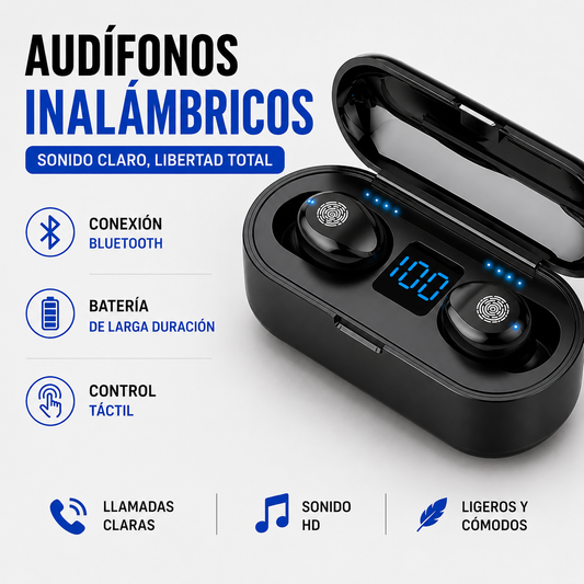Audífono Inalámbricos F9 Con Power Bank